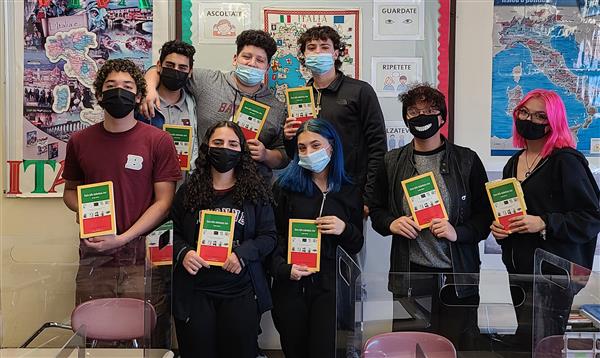 BHS Italian class enjoys an Italian novel.