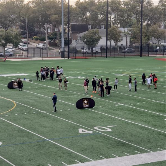 9-12 grade students compete for the best times